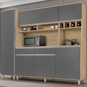 Kit Armario Brasil 2.37 Nature / Cinza