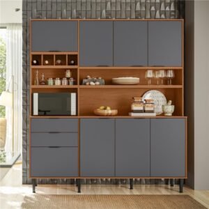 Kit Cozinha Viena 1.80 Jequitiba  Cinza