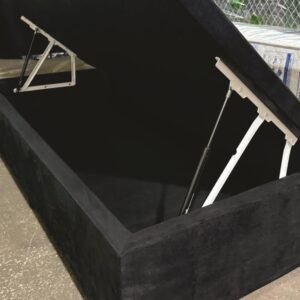 Base Box Bau Preto Solteiro 88