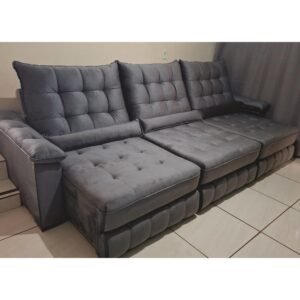 Sofa Moscou 3.5 Cinza Maia 110