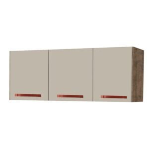 Armario Aereo Quartzo 3p Canela / Off Sao Miguel