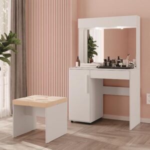 Penteadeira Camarim Lolita Branca c/ Banqueta