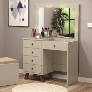 Penteadeira Camarim Mel Off White c/ Banqueta